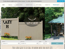 Tablet Screenshot of lazyhcabins.com